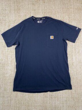 Carhartt Force Navy Blue T-Shirt Men's Size Medium